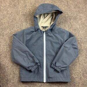 ICEBURG Kids Blue Hooded Rain Jacket size: Medium 6/6X